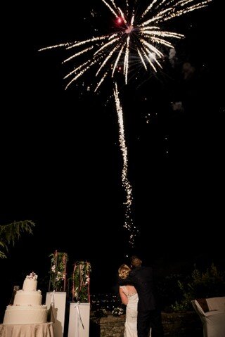 Fuochi artificio torta Castello degli Angeli